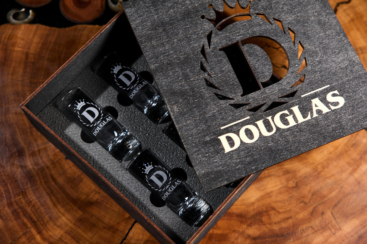 Personalized Shot Glass Set, Engraved Shot Glasses, Custom Shot Glass Gift, Whiskey Gift for Him, Groomsmen Gift, Gift for Dad