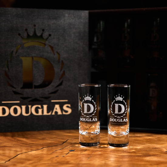 Personalized Shot Glass Set, Engraved Shot Glasses, Custom Shot Glass Gift, Whiskey Gift for Him, Groomsmen Gift, Gift for Dad