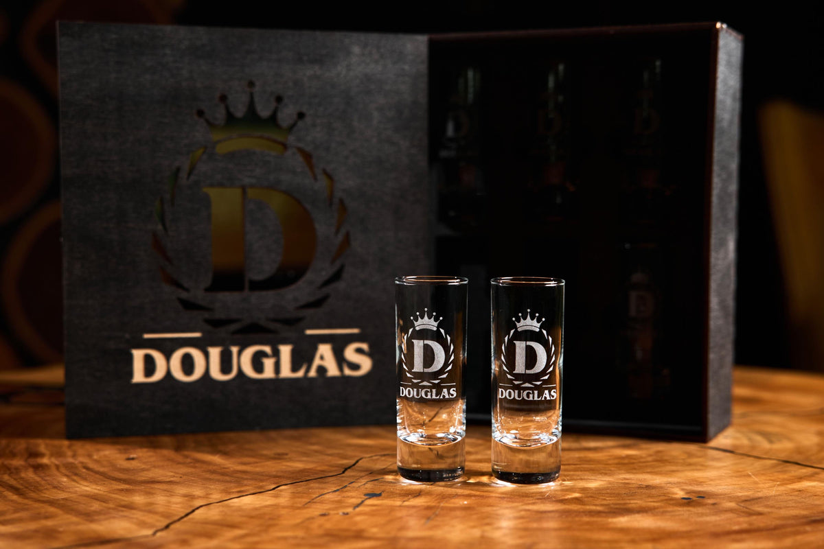 Personalized Shot Glass Set, Engraved Shot Glasses, Custom Shot Glass Gift, Whiskey Gift for Him, Groomsmen Gift, Gift for Dad