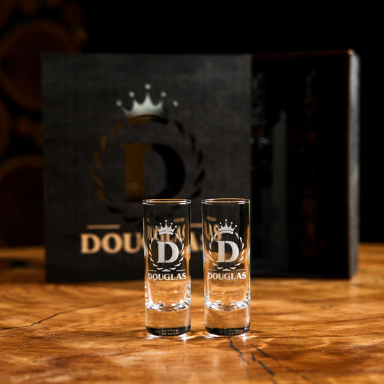 Personalized Shot Glass Set, Engraved Shot Glasses, Custom Shot Glass Gift, Whiskey Gift for Him, Groomsmen Gift, Gift for Dad