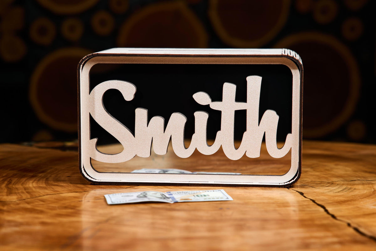 Personalized Wedding Card Box, Wooden Wedding Money Box, Custom Cash Gift Box, Wedding Envelope Box, Acrylic Card Holder