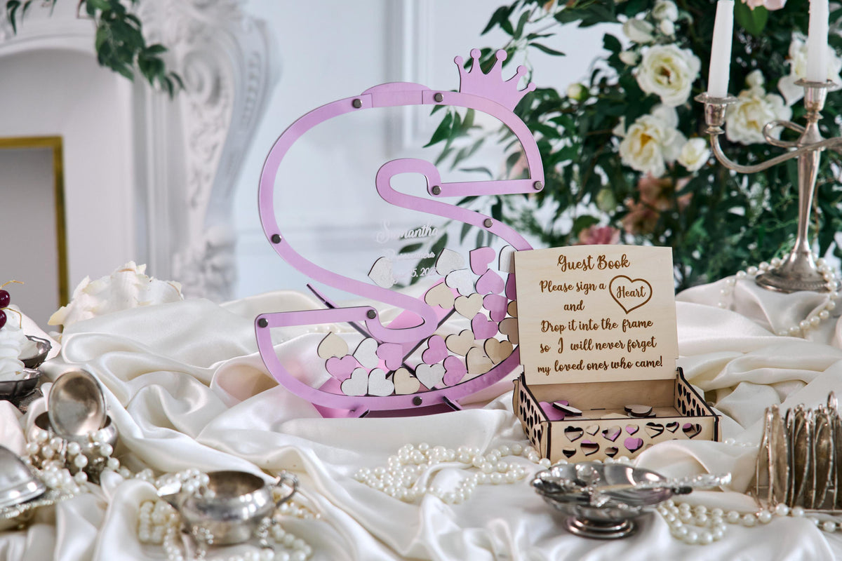 Personalized Quinceañera Guest Book, Sweet 16 Letter Guest Book, Custom Initial Guestbook, Birthday Party Keepsake, 15th Birthday Decor