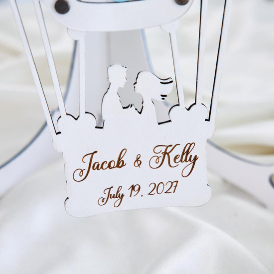 Hot Air Balloon Wedding Guest Book, Personalized Travel Guestbook, Adventure Wedding Keepsake, Balloon Guest Book Alternative